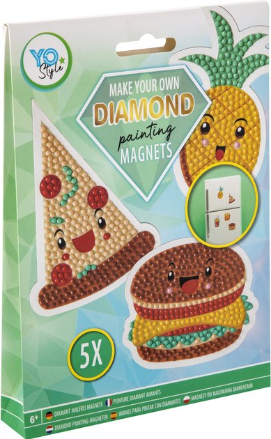 Diamond painting Magneter Food 5 stk.